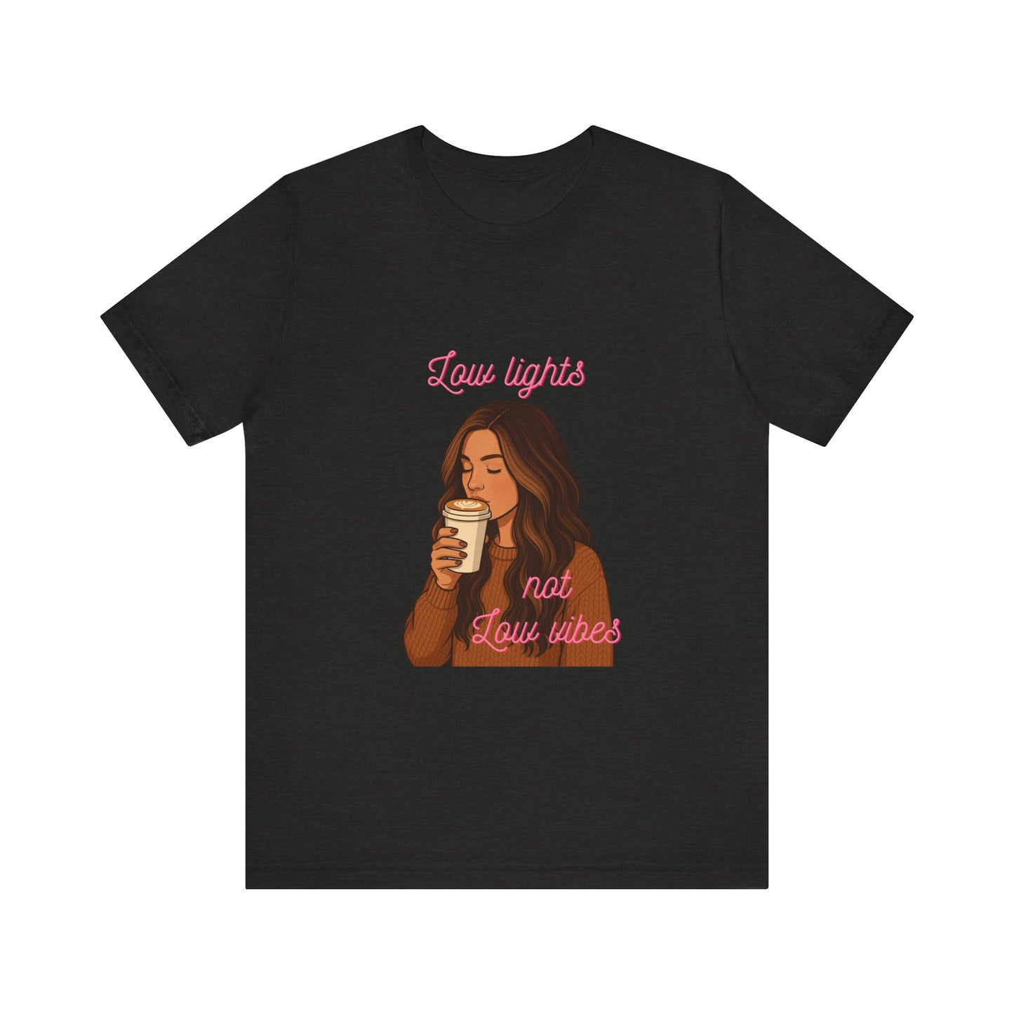 Low Lights Not Low Vibes T-Shirt | Funny Hairstylist Fall Shirt | Cozy Latte Salon Tee for Colorists & Hair Lovers