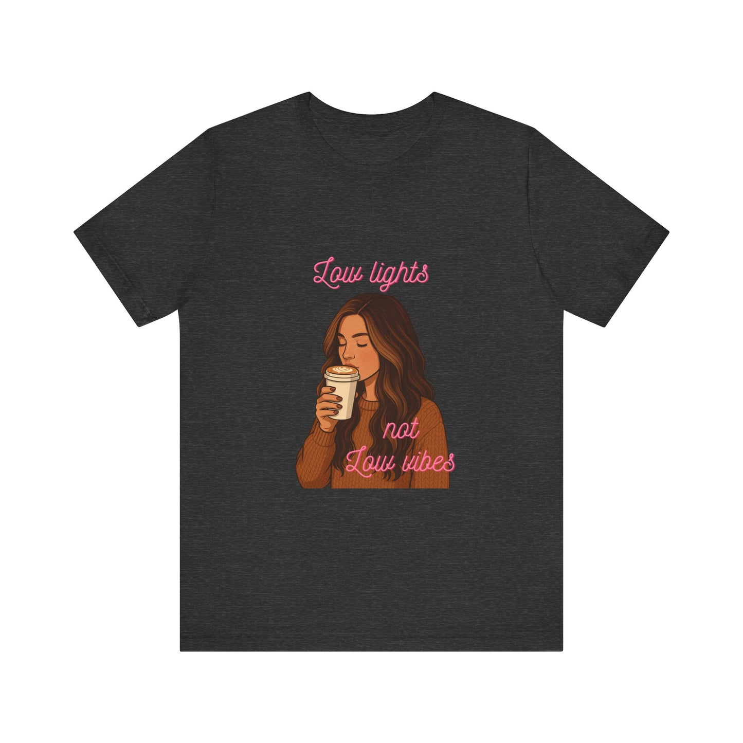 Low Lights Not Low Vibes T-Shirt | Funny Hairstylist Fall Shirt | Cozy Latte Salon Tee for Colorists & Hair Lovers