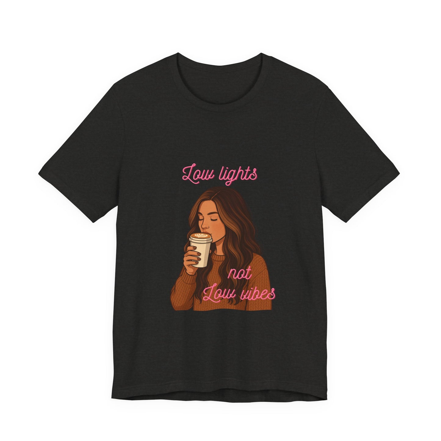 Low Lights Not Low Vibes T-Shirt | Funny Hairstylist Fall Shirt | Cozy Latte Salon Tee for Colorists & Hair Lovers