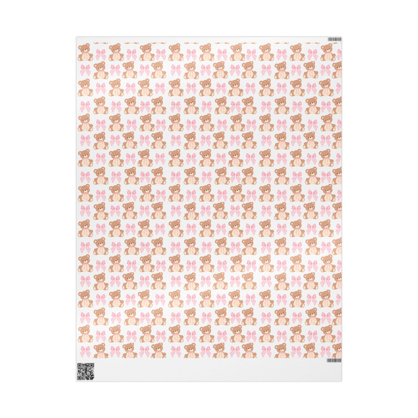 Wrapping Paper — Cute Pink Teddy Bear Pattern Gift Wrap