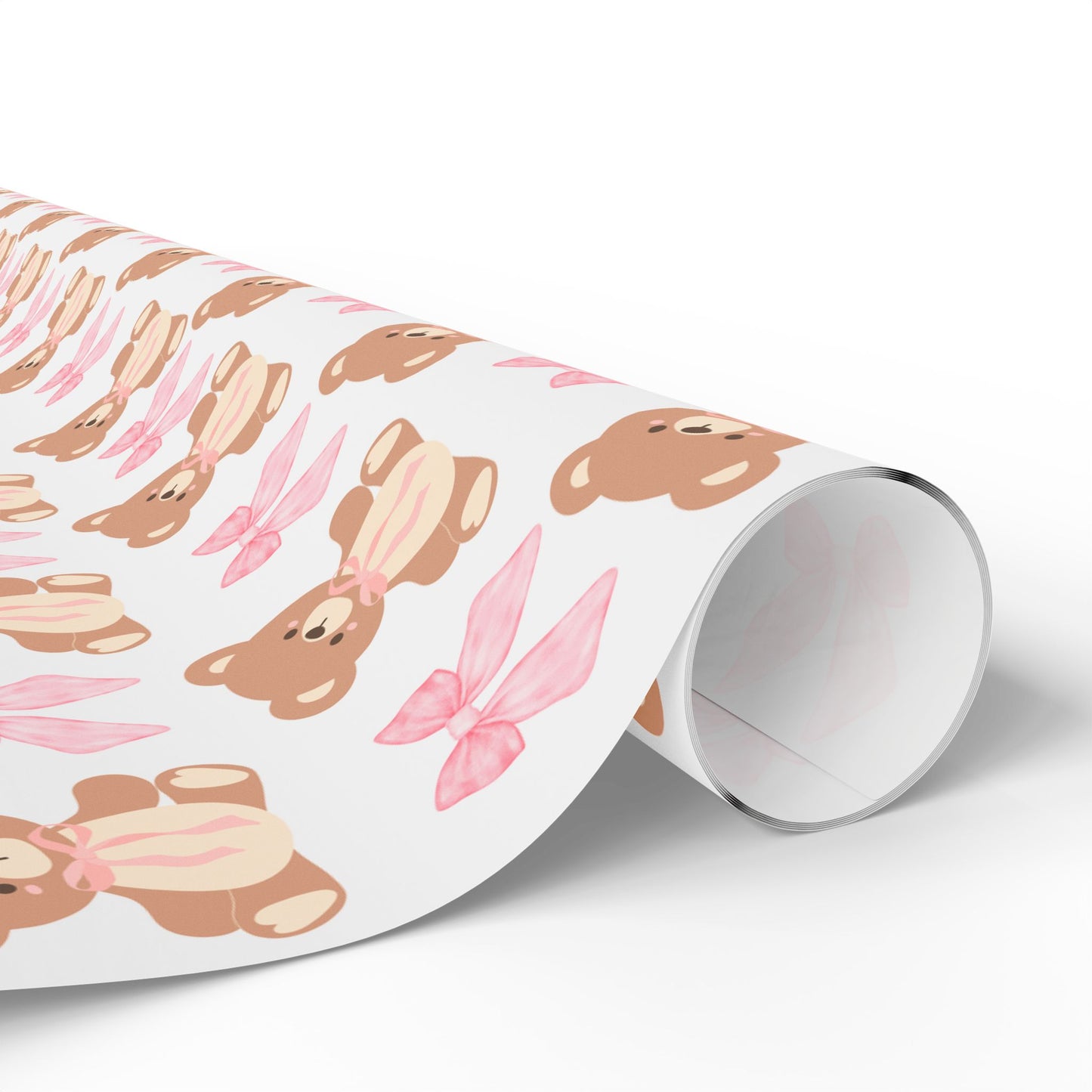 Wrapping Paper — Cute Pink Teddy Bear Pattern Gift Wrap