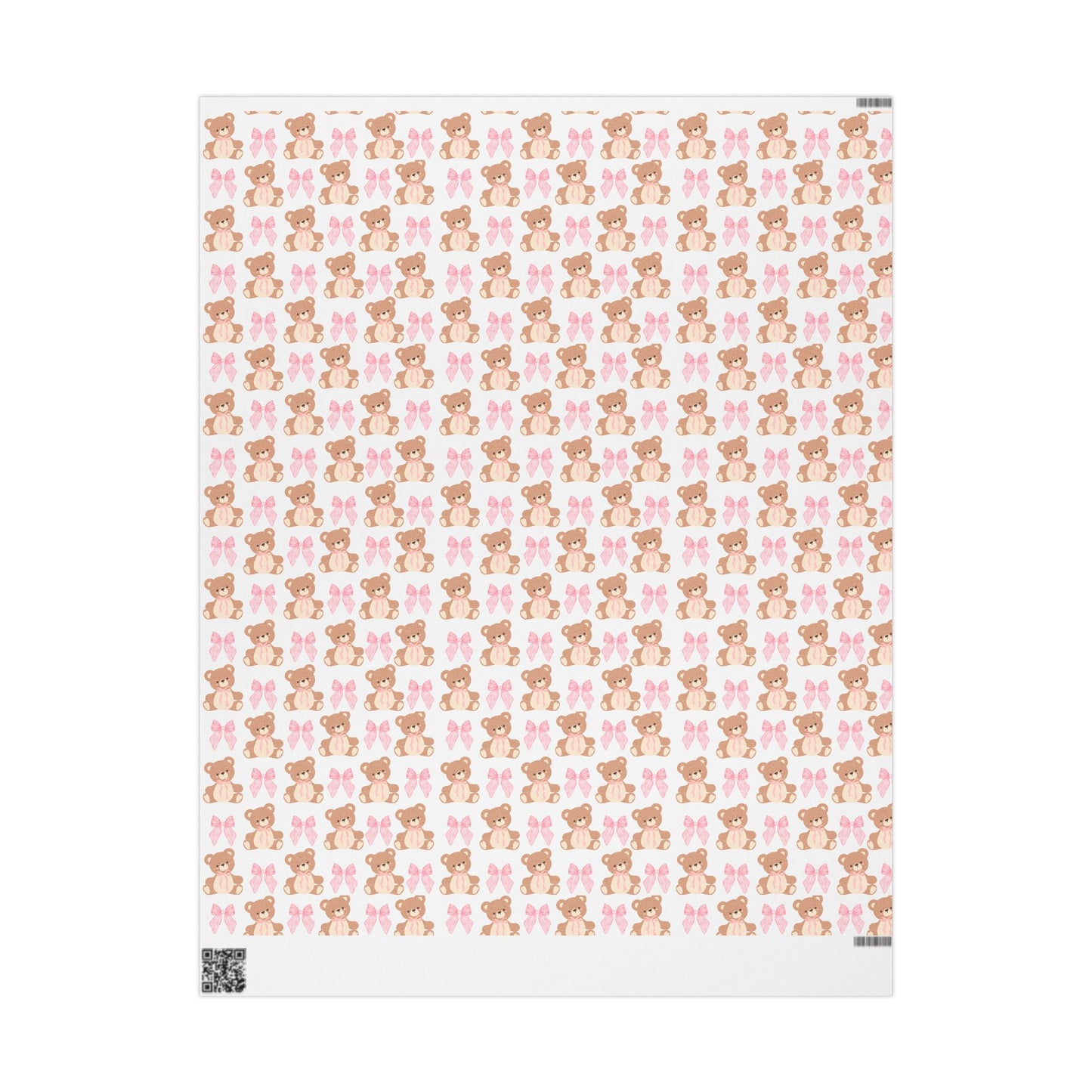 Wrapping Paper — Cute Pink Teddy Bear Pattern Gift Wrap