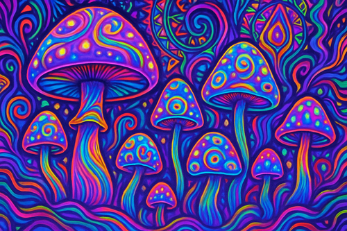 Mushroom theme. psychadelic